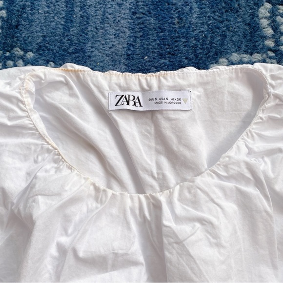 🐚 ZARA WHITE RUCHED CROP TOP! - Picture 14 of 16